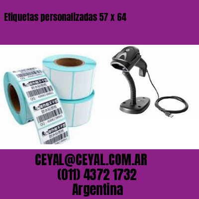 Etiquetas personalizadas 57 x 64