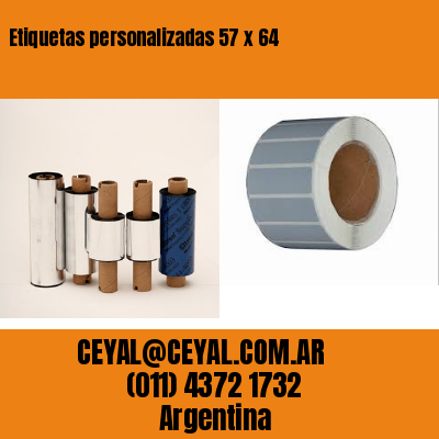 Etiquetas personalizadas 57 x 64