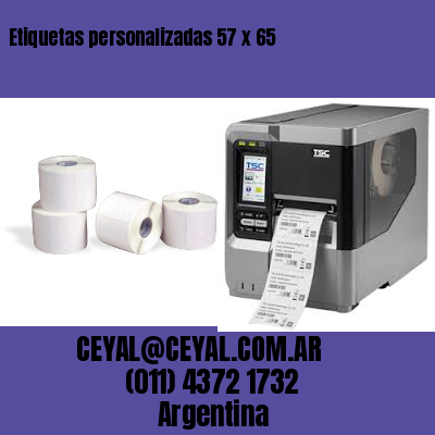 Etiquetas personalizadas 57 x 65