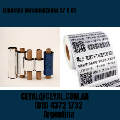 Etiquetas personalizadas 57 x 65