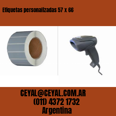 Etiquetas personalizadas 57 x 66