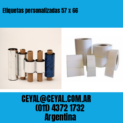 Etiquetas personalizadas 57 x 66