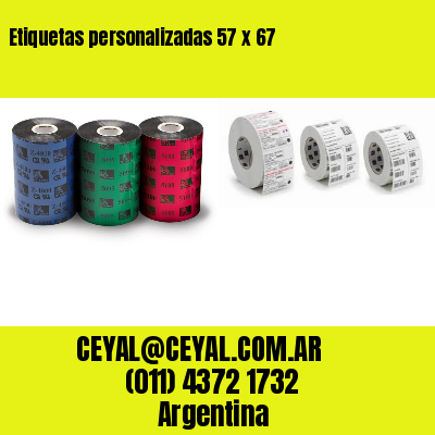 Etiquetas personalizadas 57 x 67