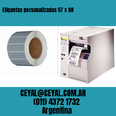 Etiquetas personalizadas 57 x 68