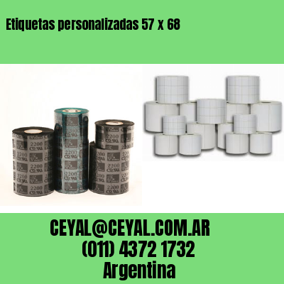 Etiquetas personalizadas 57 x 68