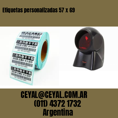 Etiquetas personalizadas 57 x 69