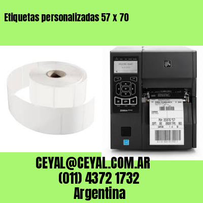 Etiquetas personalizadas 57 x 70