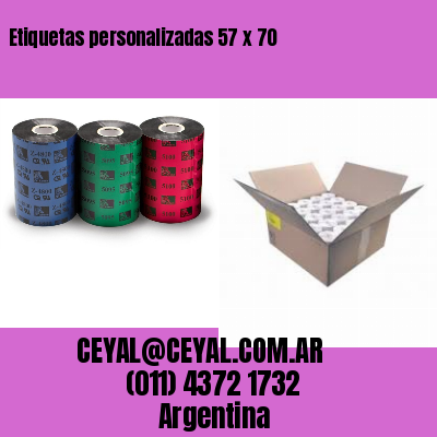 Etiquetas personalizadas 57 x 70