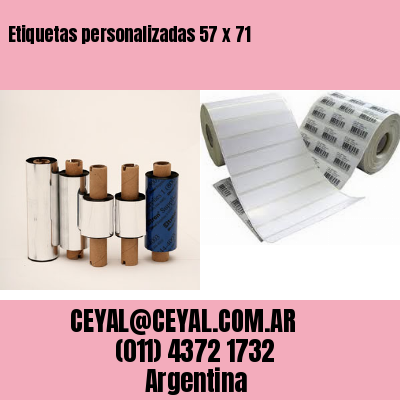 Etiquetas personalizadas 57 x 71