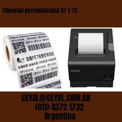 Etiquetas personalizadas 57 x 72