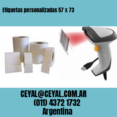 Etiquetas personalizadas 57 x 73