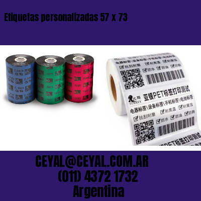 Etiquetas personalizadas 57 x 73