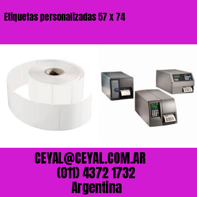 Etiquetas personalizadas 57 x 74