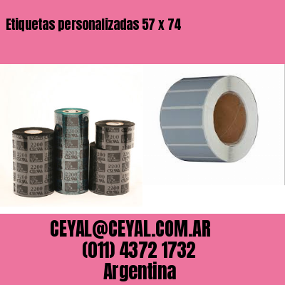 Etiquetas personalizadas 57 x 74