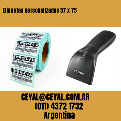 Etiquetas personalizadas 57 x 75