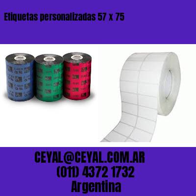 Etiquetas personalizadas 57 x 75
