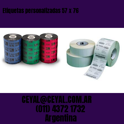 Etiquetas personalizadas 57 x 76