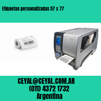 Etiquetas personalizadas 57 x 77