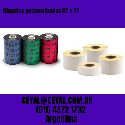 Etiquetas personalizadas 57 x 77