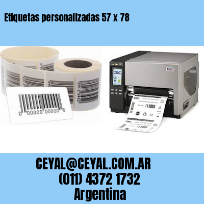 Etiquetas personalizadas 57 x 78