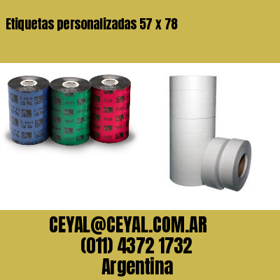 Etiquetas personalizadas 57 x 78