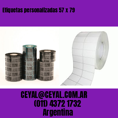Etiquetas personalizadas 57 x 79