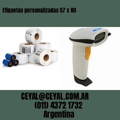 Etiquetas personalizadas 57 x 80