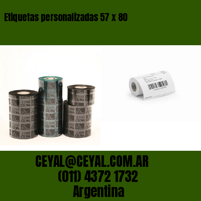 Etiquetas personalizadas 57 x 80