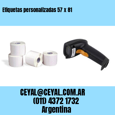 Etiquetas personalizadas 57 x 81