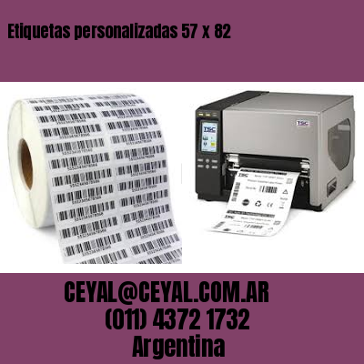 Etiquetas personalizadas 57 x 82