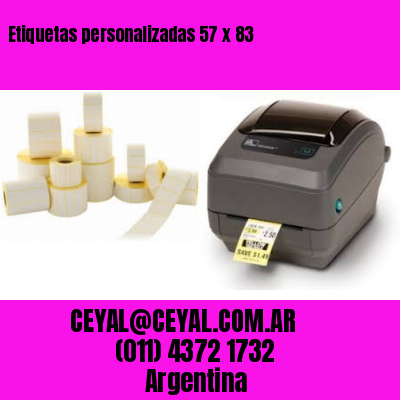 Etiquetas personalizadas 57 x 83