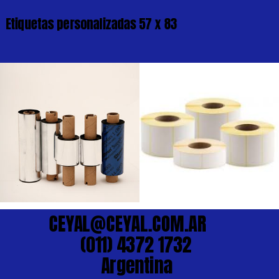 Etiquetas personalizadas 57 x 83