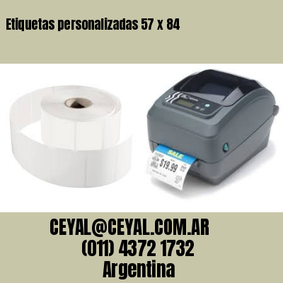 Etiquetas personalizadas 57 x 84