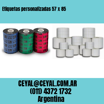 Etiquetas personalizadas 57 x 85