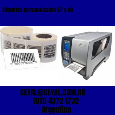 Etiquetas personalizadas 57 x 86