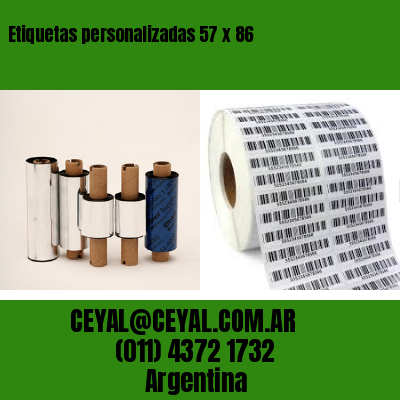 Etiquetas personalizadas 57 x 86
