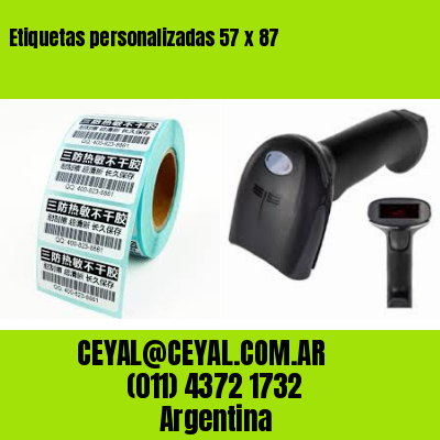 Etiquetas personalizadas 57 x 87