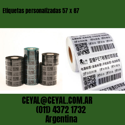 Etiquetas personalizadas 57 x 87