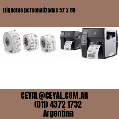 Etiquetas personalizadas 57 x 89