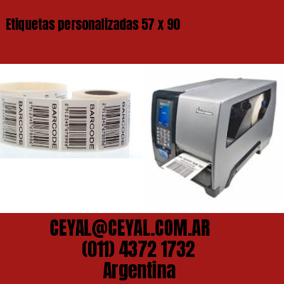 Etiquetas personalizadas 57 x 90