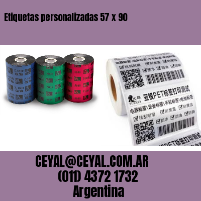 Etiquetas personalizadas 57 x 90