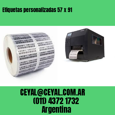 Etiquetas personalizadas 57 x 91