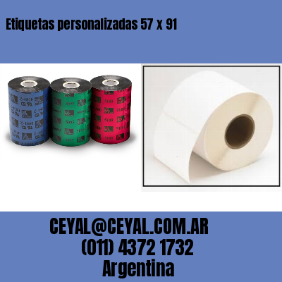 Etiquetas personalizadas 57 x 91