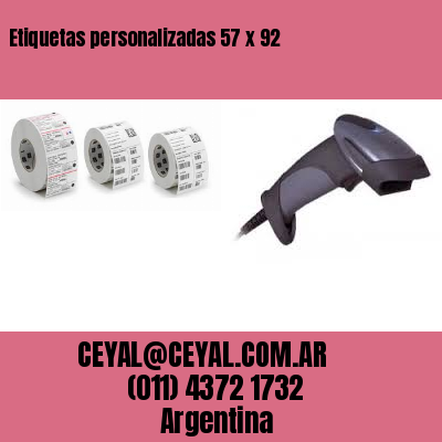 Etiquetas personalizadas 57 x 92