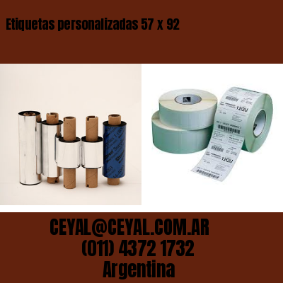 Etiquetas personalizadas 57 x 92