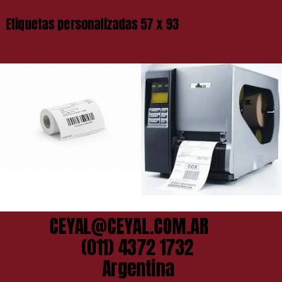 Etiquetas personalizadas 57 x 93