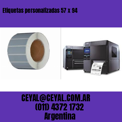 Etiquetas personalizadas 57 x 94