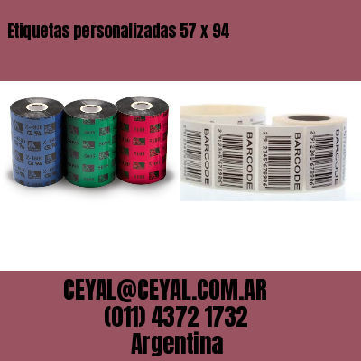 Etiquetas personalizadas 57 x 94
