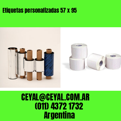 Etiquetas personalizadas 57 x 95