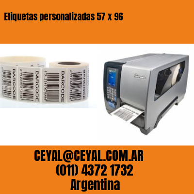 Etiquetas personalizadas 57 x 96